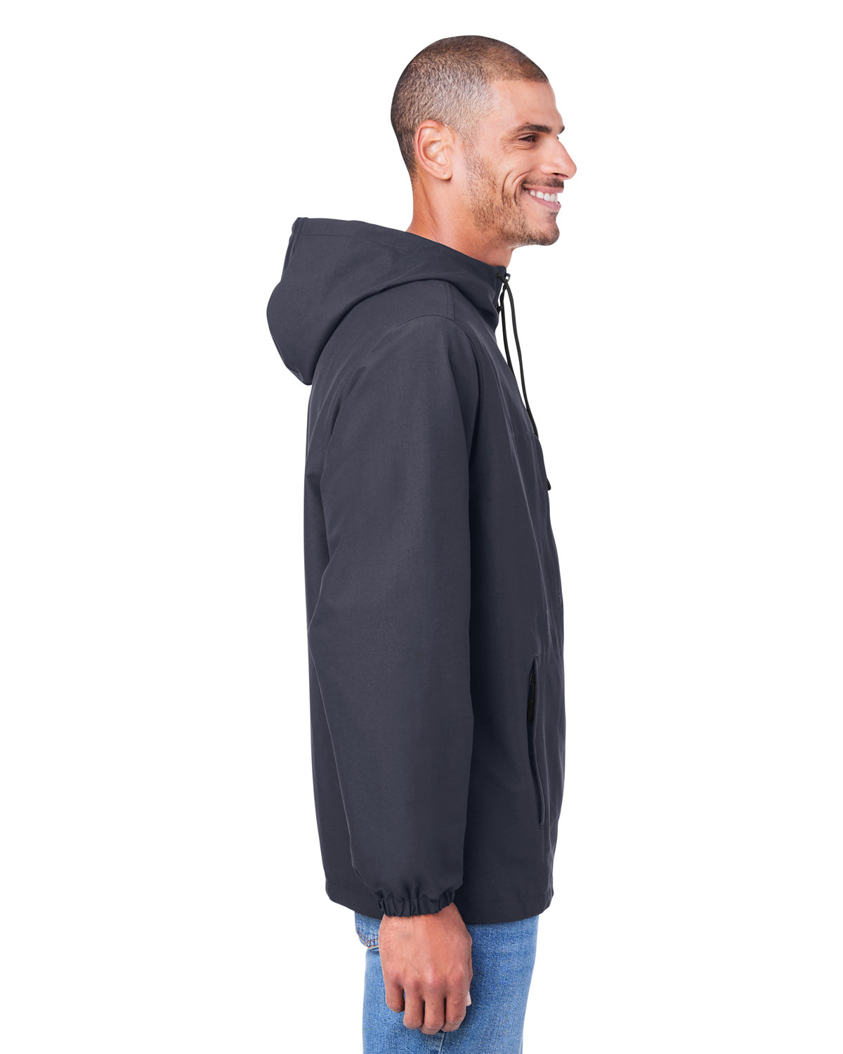 M73 Harriton Unisex Flex Twill Hooded Jacket M73 Harriton Unisex Flex Twill Hooded Jacket - Siide Image