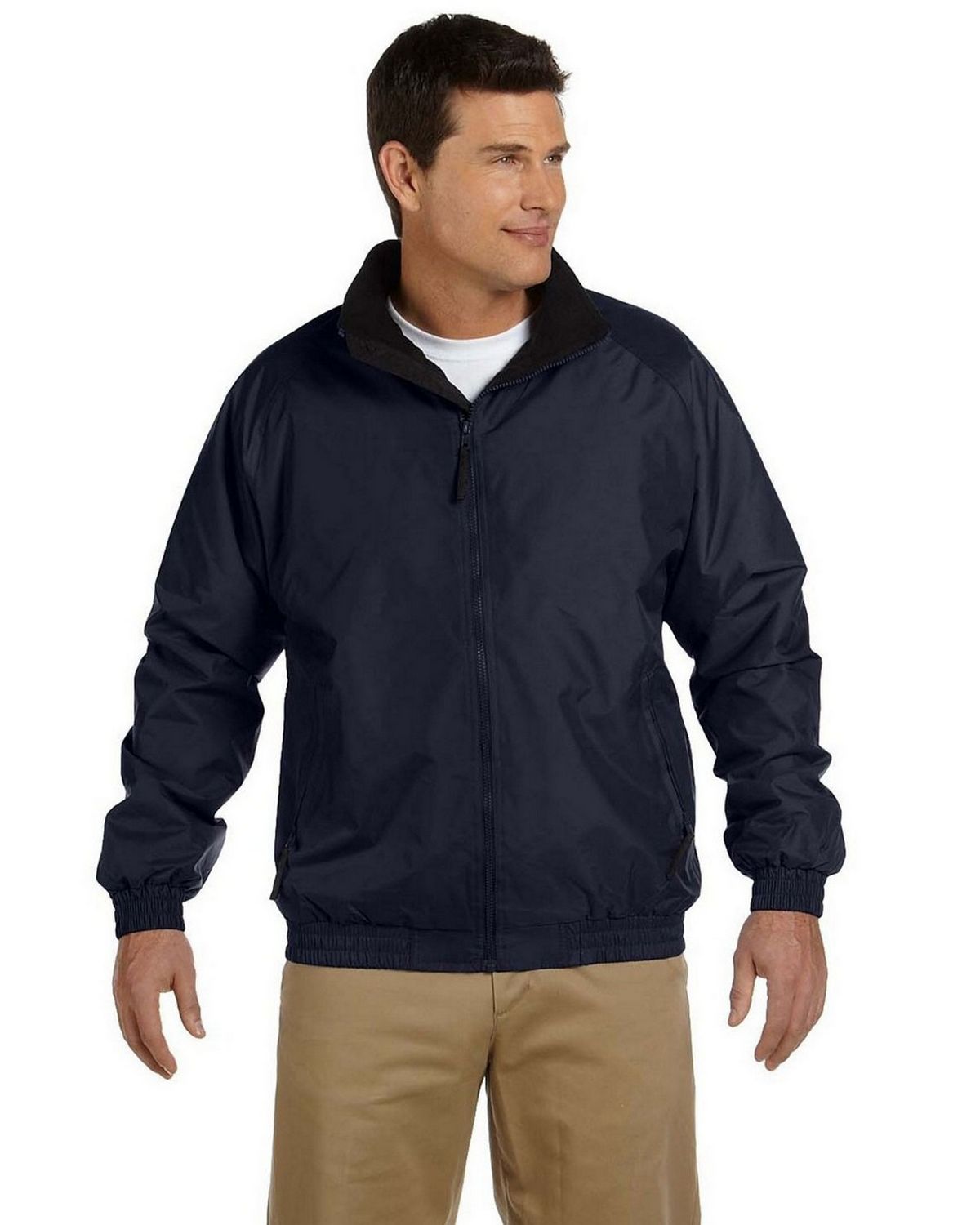 M740 Harriton Adult Fleece-Lined Nylon Jacket