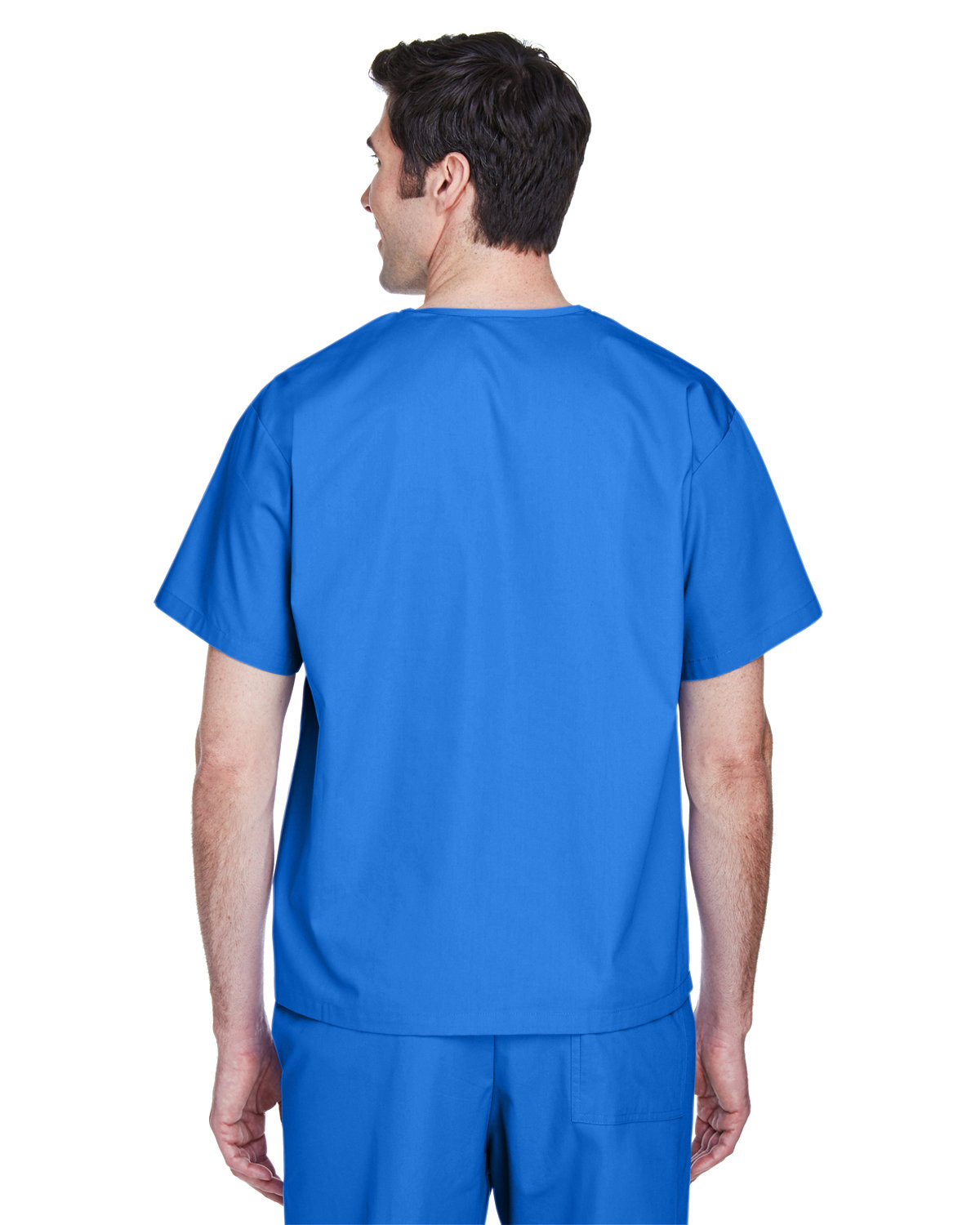 M897 Harriton Adult Restore 4.9 oz. Scrub Top - Back Image