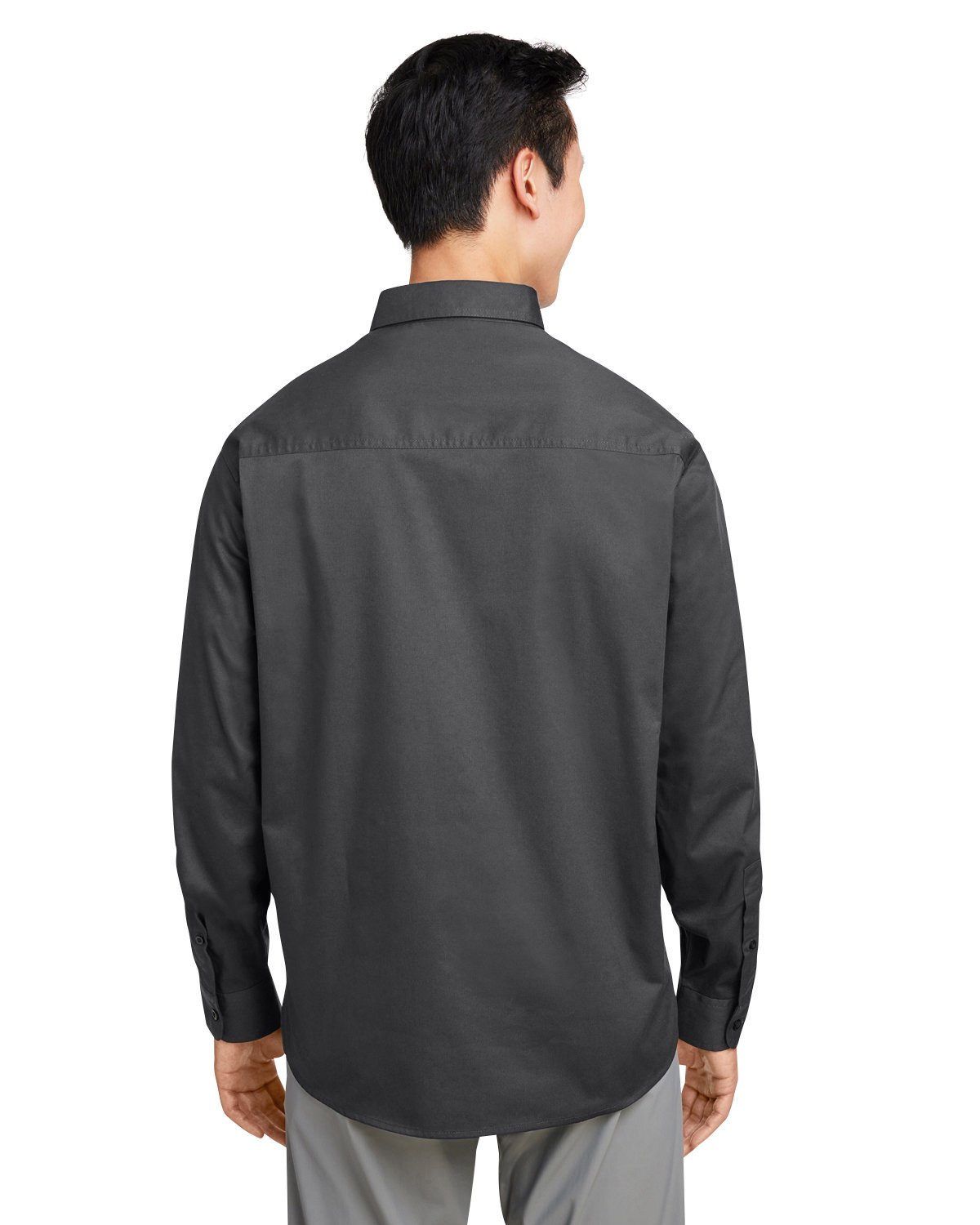 M585L Harriton Mens Advantage IL Long-Sleeve Workshirt - Back Image