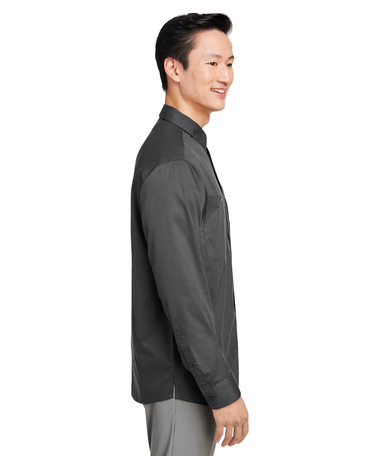M585L Harriton Mens Advantage IL Long-Sleeve Workshirt - Siide Image