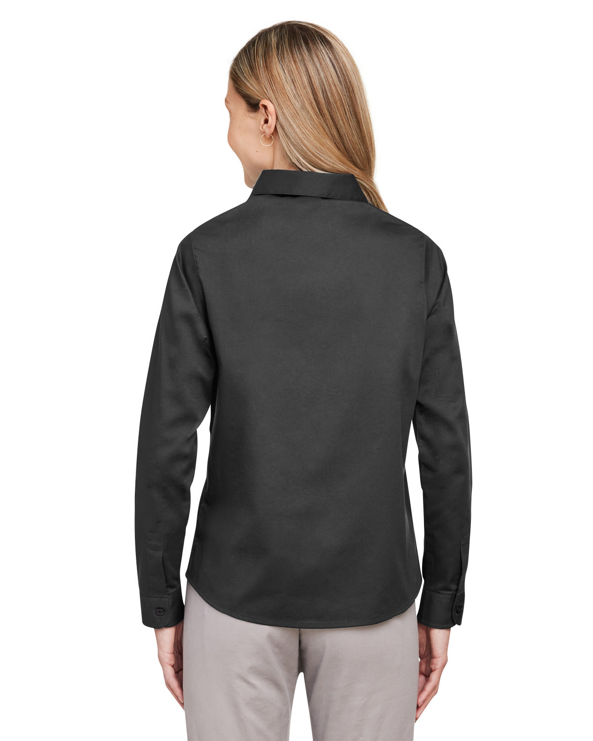 M585LW Harriton Ladies Advantage IL Long-Sleeve Workshirt - Back Image