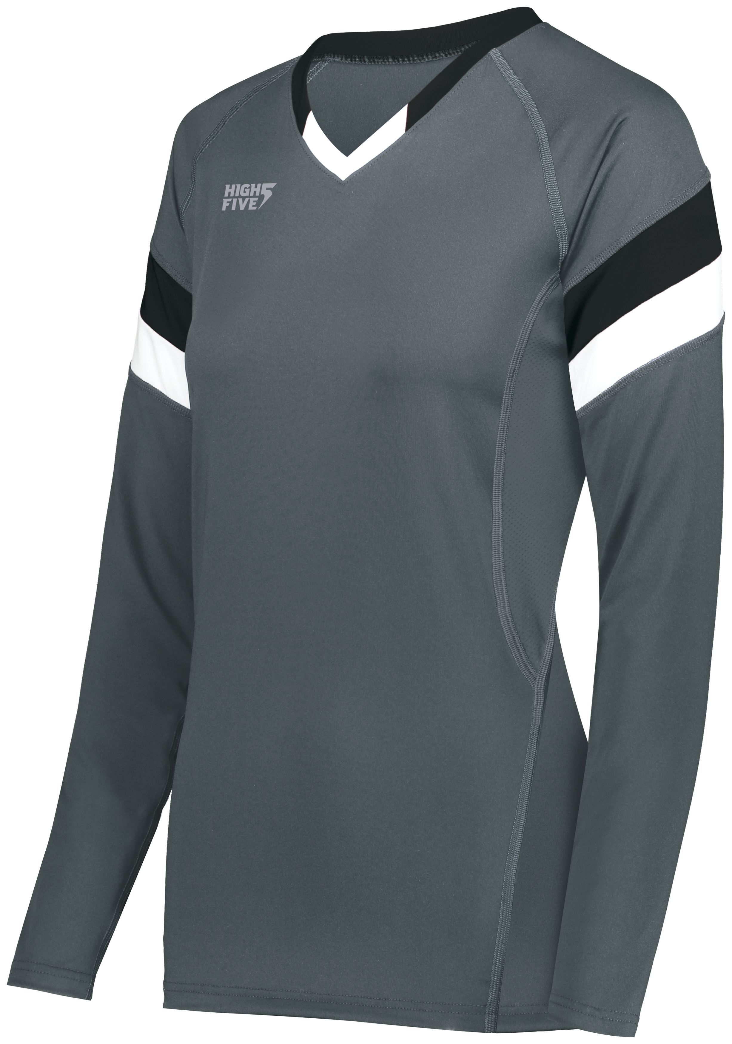 342243 HIGH FIVE Girls TruHit Tri-Color Long Sleeve Jersey - Siide Image