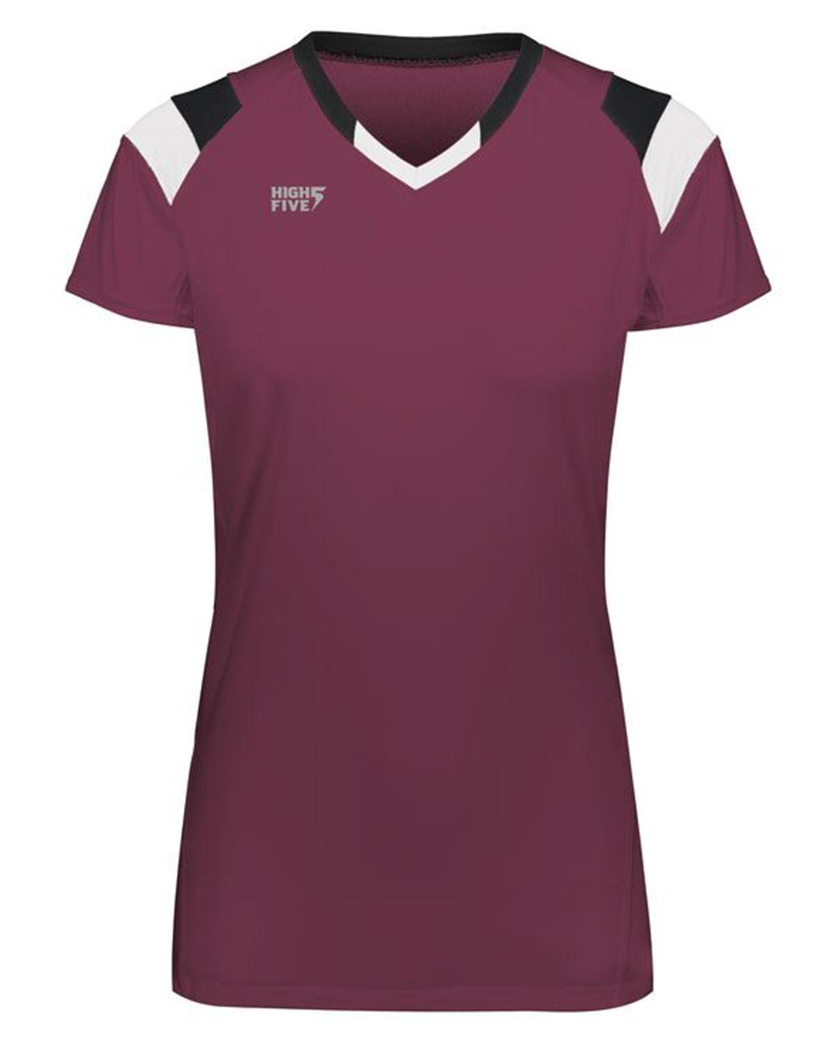 342253 HIGH FIVE Girls TruHit Tri-Color Short Sleeve Jersey 342253 HIGH FIVE Girls TruHit Tri-Color Short Sleeve Jersey