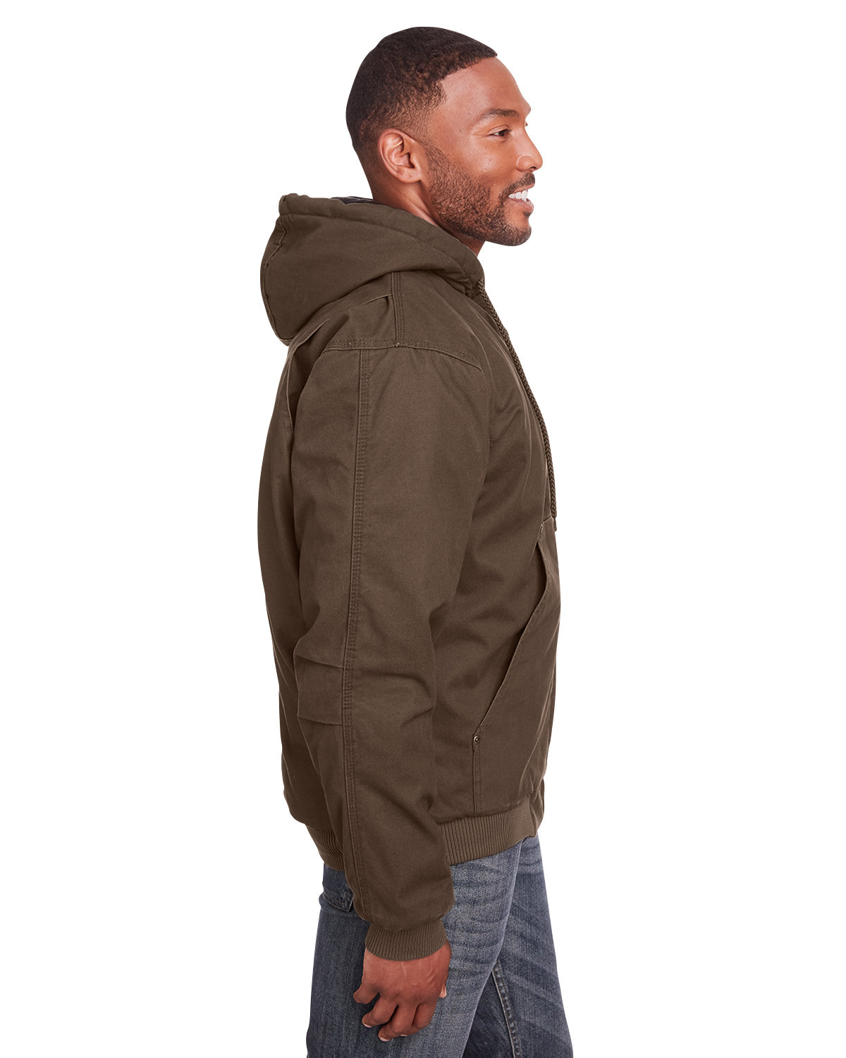 HJ375 Berne Mens Highland Washed Cotton Duck Hooded Jacket HJ375 Berne Mens Highland Washed Cotton Duck Hooded Jacket - Siide Image