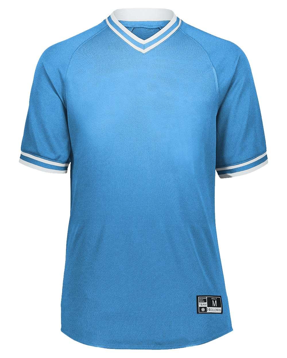 221221 Holloway Youth Retro V-Neck Baseball Jersey Zoom Image