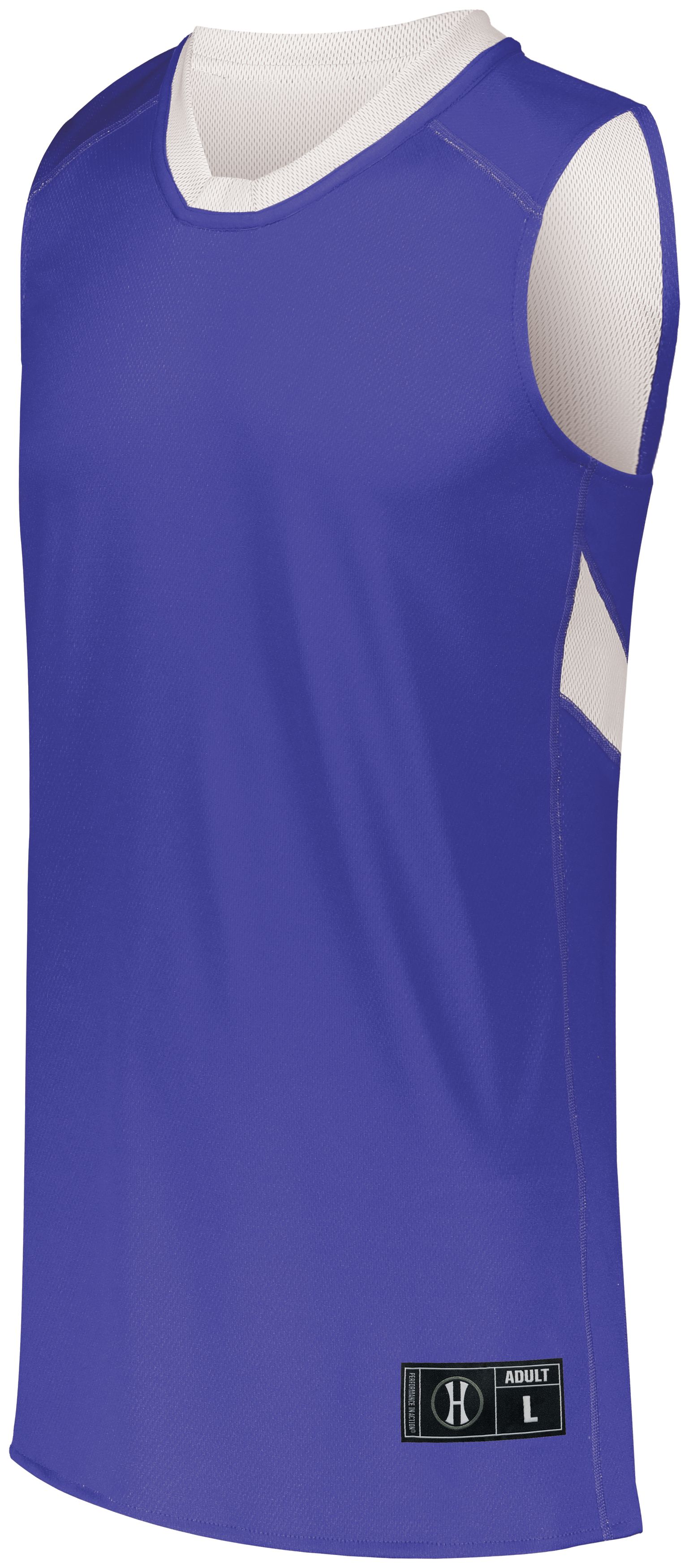 224278 HOLLOWAY Youth Dual-Side Single Ply Basketball Jersey - Back Image