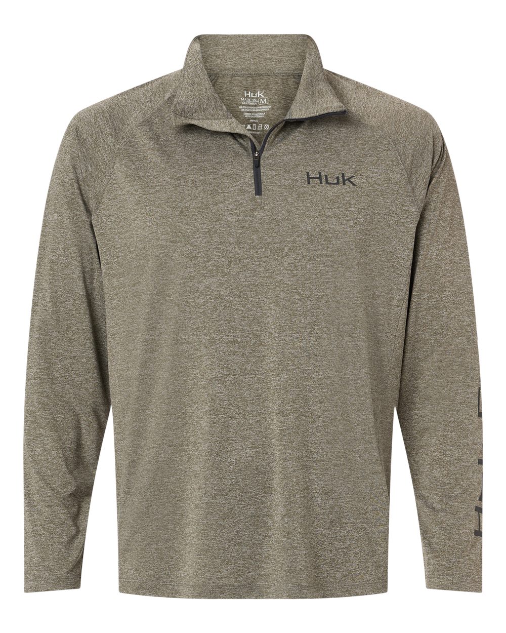 H1200715 HUK Mens Airweight Heather Quarter-Zip Pullover