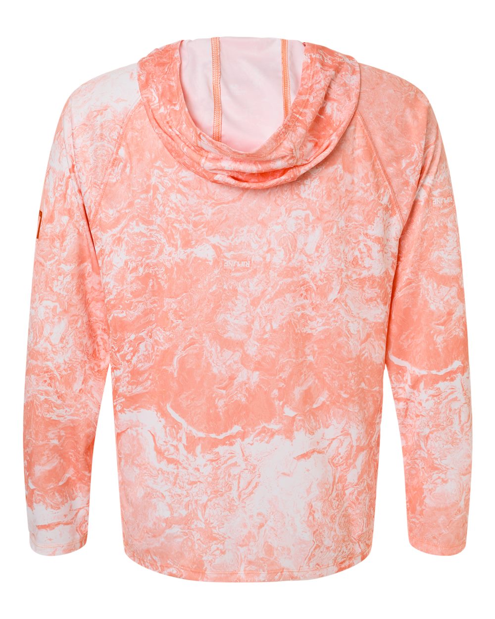 H12L0047 HUK Mens Pursuit Mossy Oak Printed Hooded Long Sleeve T-Shirt - Back Image