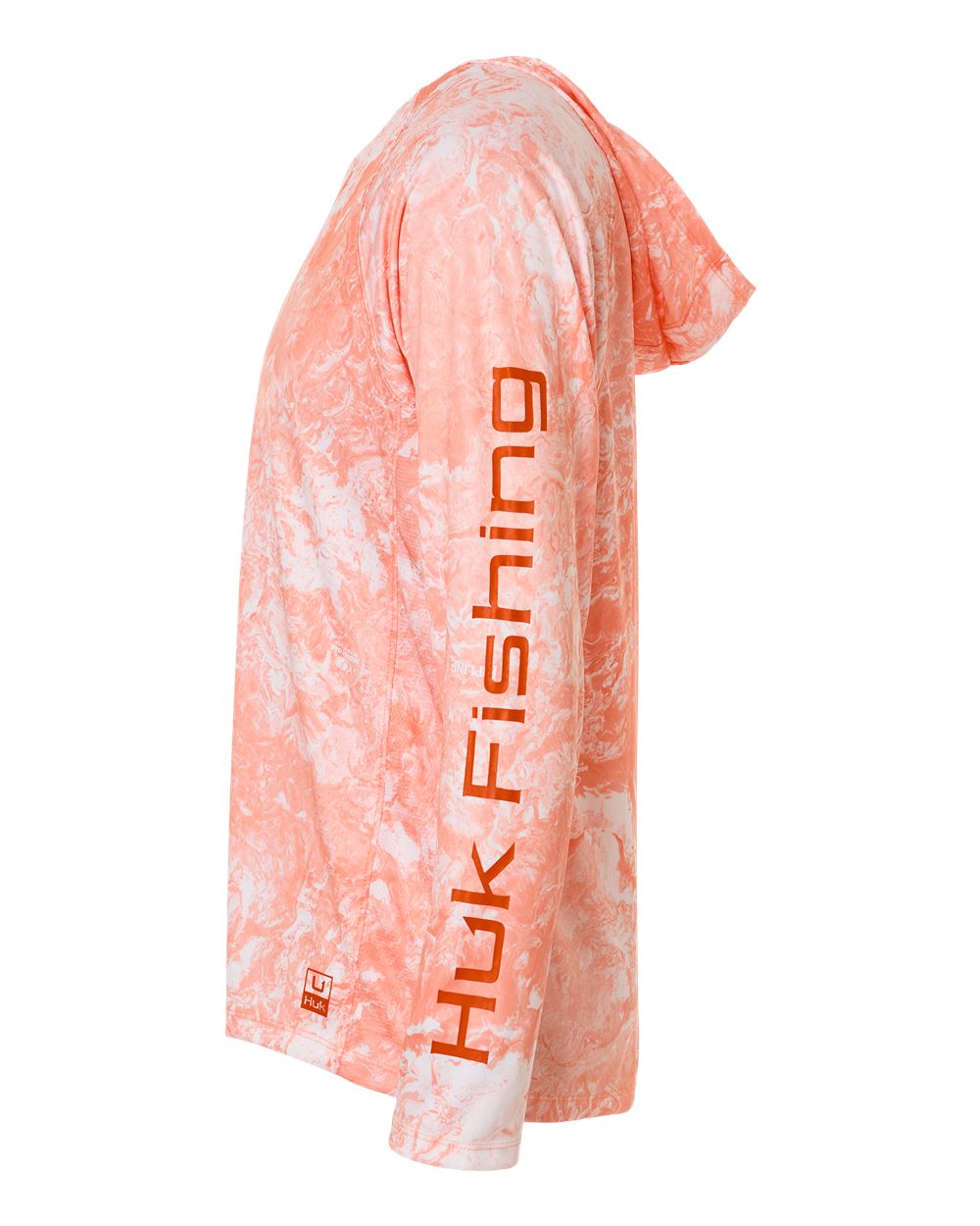 H12L0047 HUK Mens Pursuit Mossy Oak Printed Hooded Long Sleeve T-Shirt - Siide Image