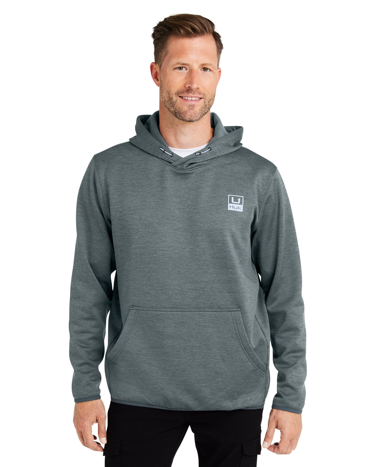 H130093 HUK Mens Performance Hooded Fleece Pullover