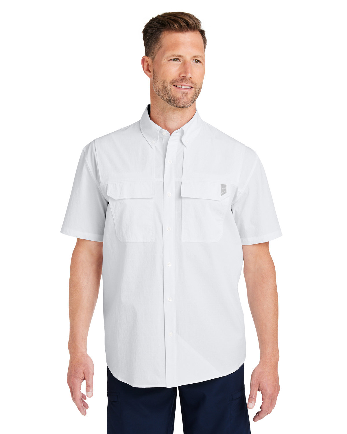 H150183 HUK Mens Creekbed Short Sleeve Shirt