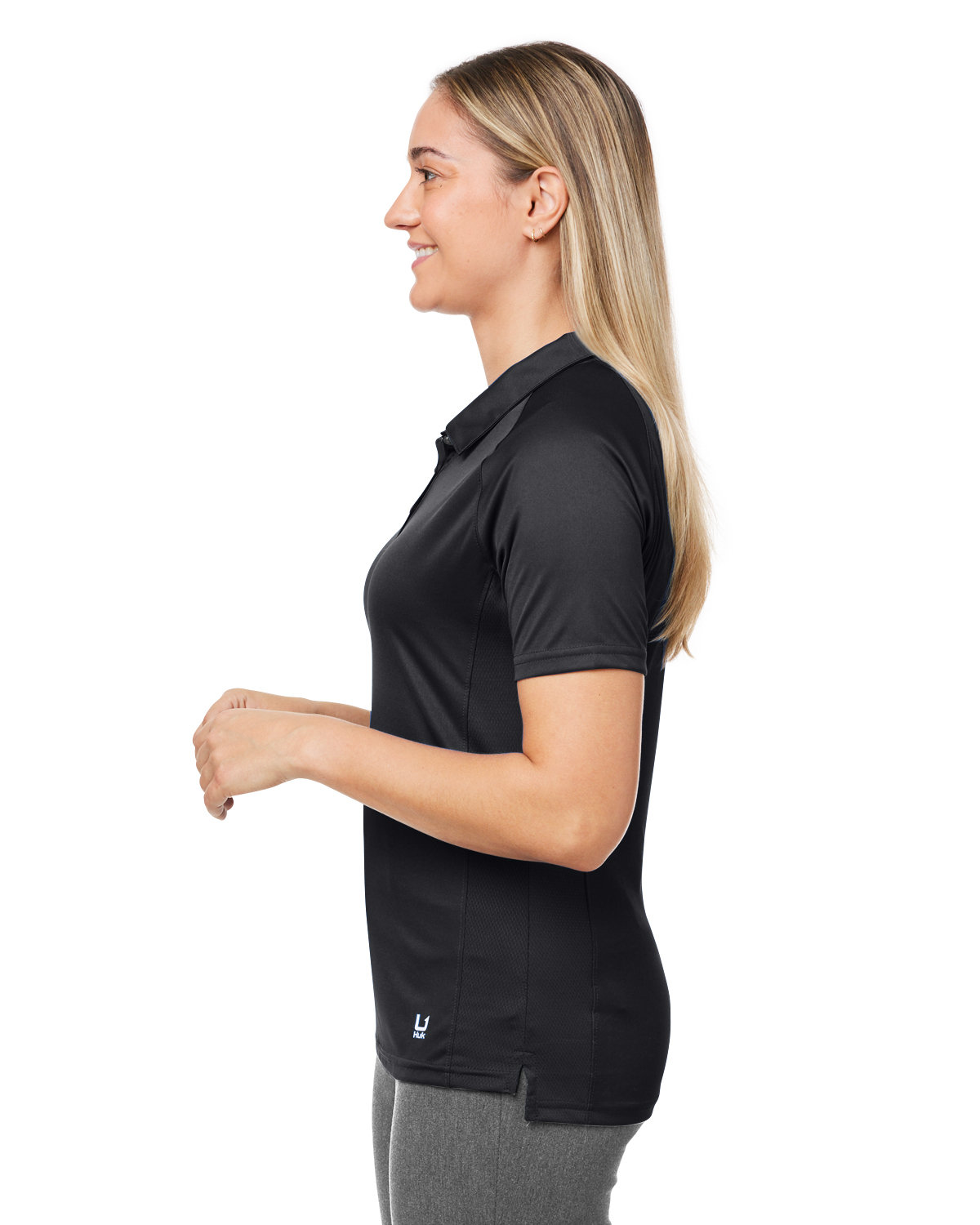 H612L03 HUK Ladies Lopro Solid Performance Polo - Siide Image