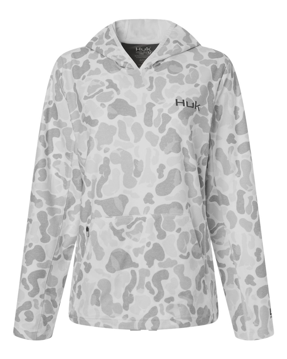 H6130037 HUK Womens Coldfront+ KC Print Hooded Sweatshirt