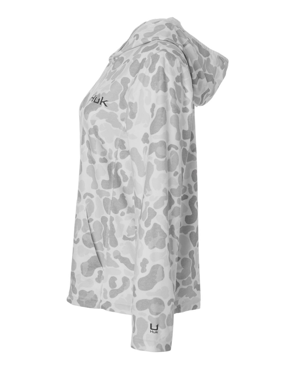 H6130037 HUK Womens Coldfront+ KC Print Hooded Sweatshirt - Siide Image