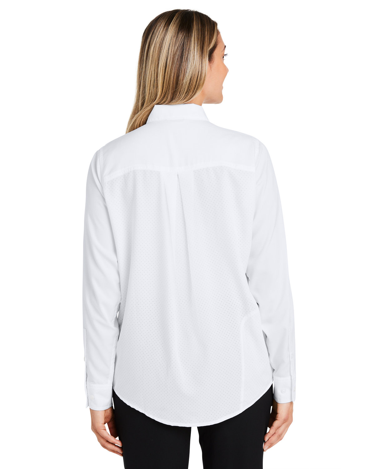 H615006 HUK Ladies Tide Point Long Sleeve Shirt - Back Image