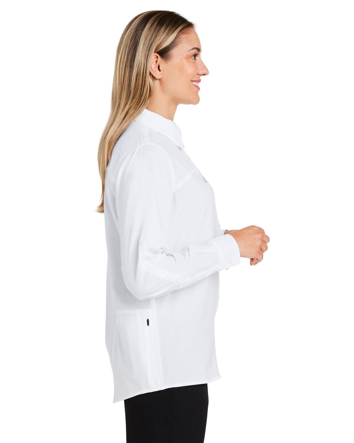H615006 HUK Ladies Tide Point Long Sleeve Shirt - Siide Image