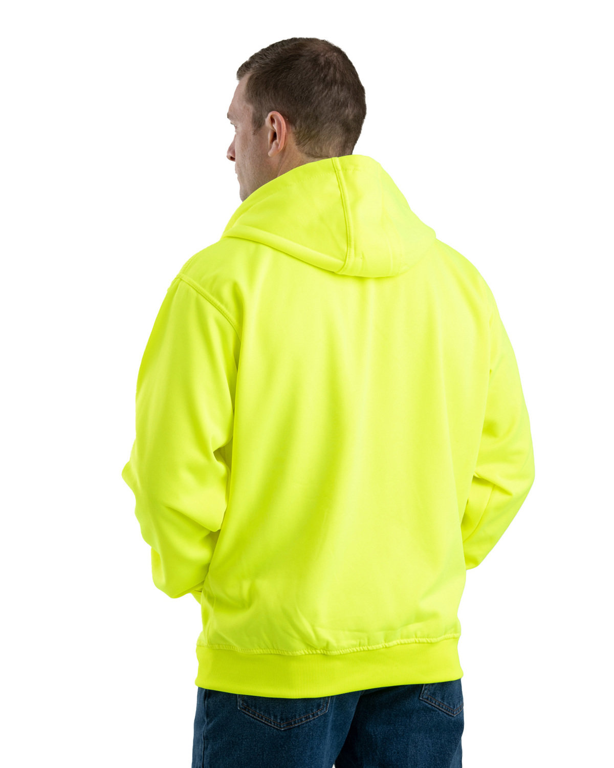 HVF101 Berne Mens Heritage Thermal-Lined Full-Zip Hooded Sweatshirt - Back Image