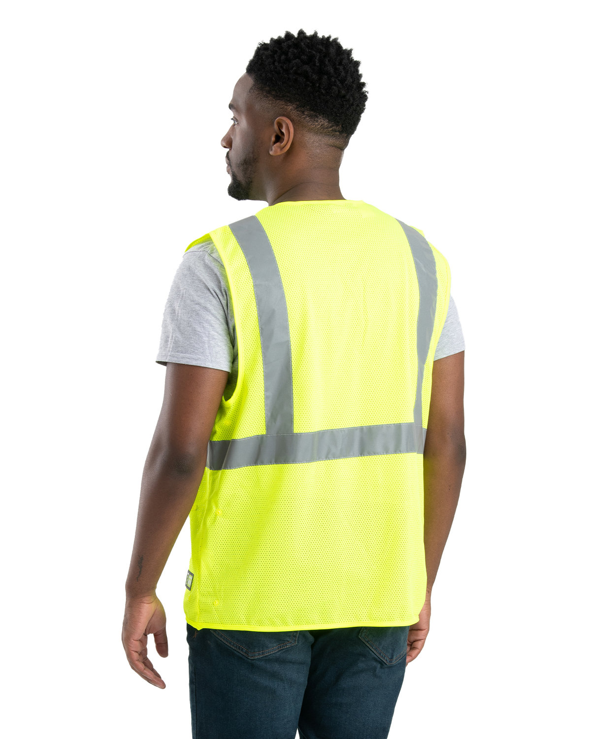 HVV042 Berne Adult Hi-Vis Class 2 Economy Vest - Back Image