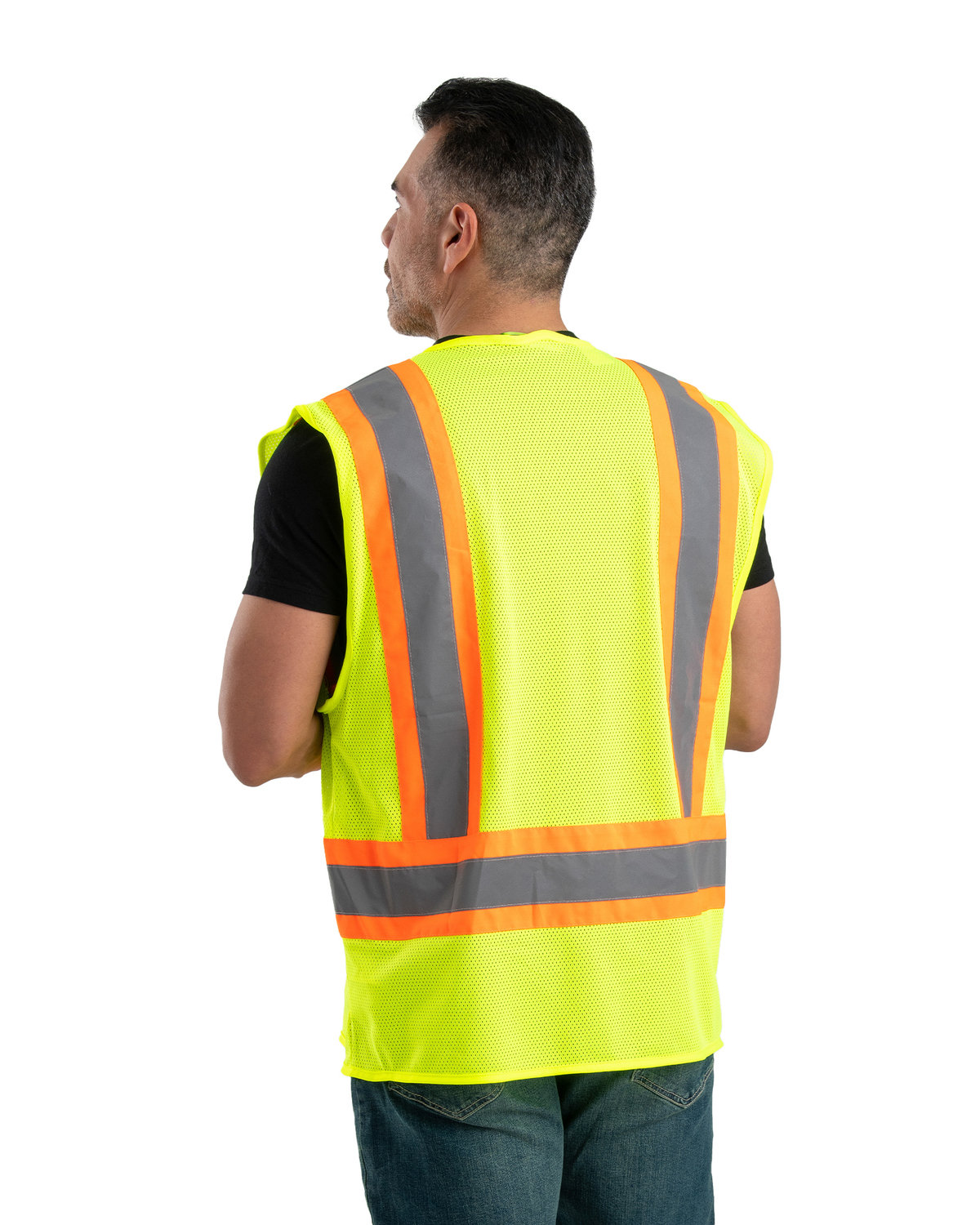 HVV046 Berne Adult Hi-Vis Class 2 Multi-Color Vest - Back Image