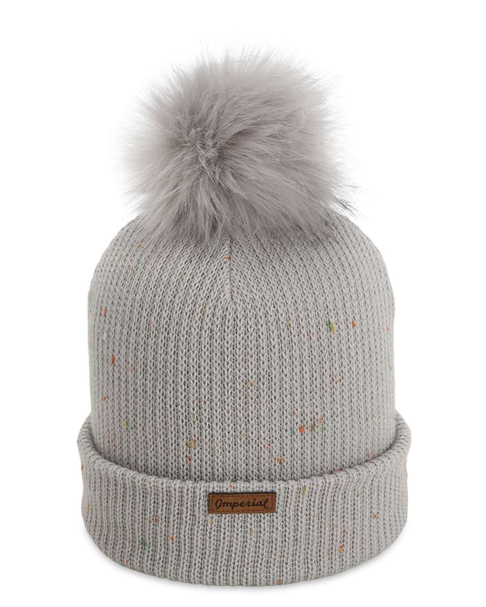 6014 Imperial The Montage Pom Cuffed Beanie - Back Image