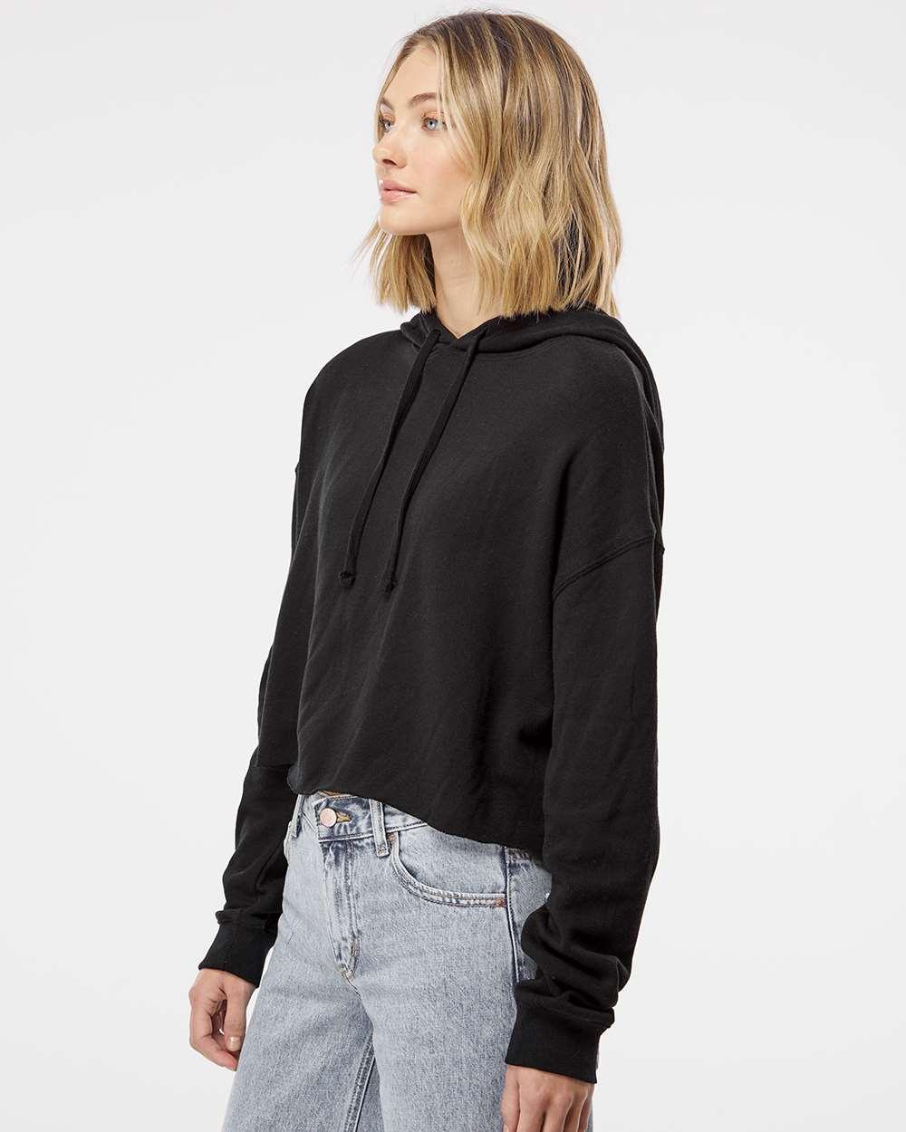 AFX64CRP Independent Trading Co. Women’s Lightweight Cropped Hooded Sweatshirt - Siide Image