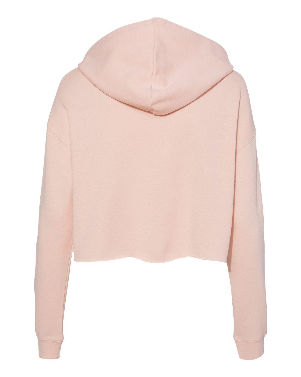AFX64CRP Independent Trading Co. Women’s Lightweight Cropped Hooded Sweatshirt - Back Image