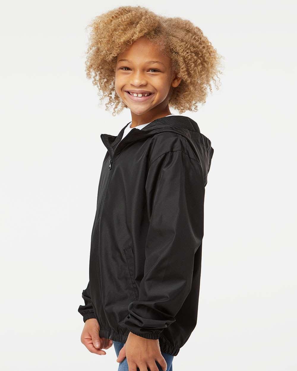 EXP24YWZ Independent Trading Co. Youth Lightweight Windbreaker Full-Zip Jacket - Siide Image
