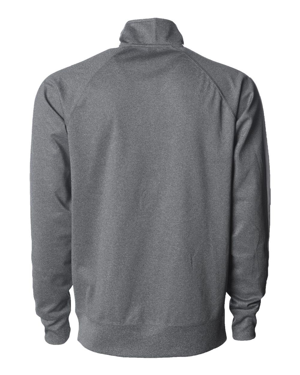 EXP70PTZ Independent Trading Co. Unisex Lightweight Poly-Tech Full-Zip Track Jacket - Back Image