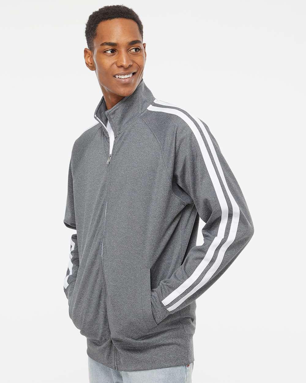 EXP70PTZ Independent Trading Co. Unisex Lightweight Poly-Tech Full-Zip Track Jacket - Siide Image