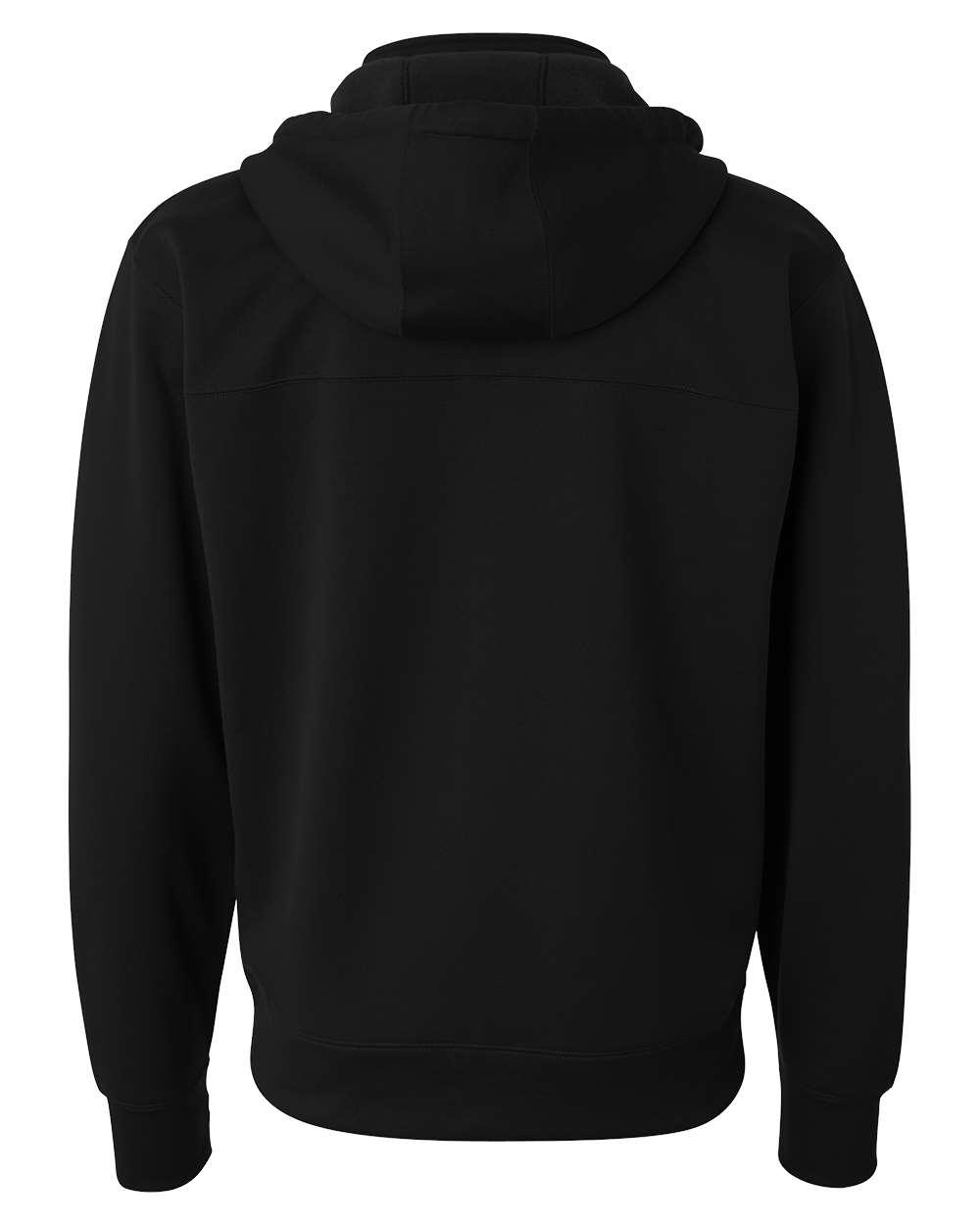 EXP80PTZ Independent Trading Co. Poly-Tech Full-Zip Hooded Sweatshirt - Back Image