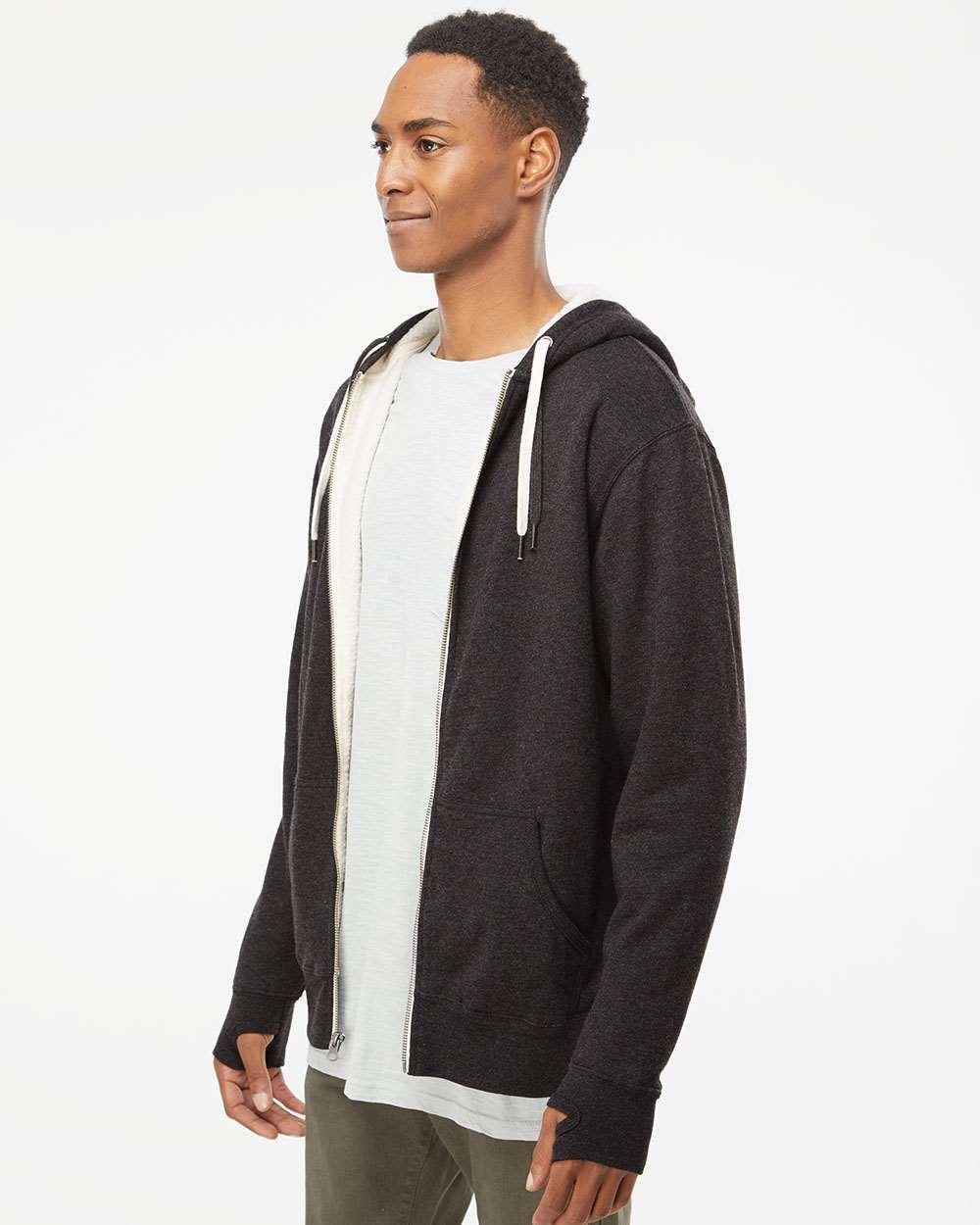 EXP90SHZ Independent Trading Co. Unisex Sherpa-Lined Hooded Sweatshirt - Siide Image