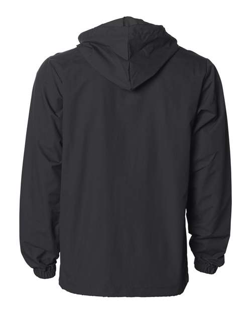 EXP95NB Independent Trading Co. Water-Resistant Hooded Windbreaker - Back Image