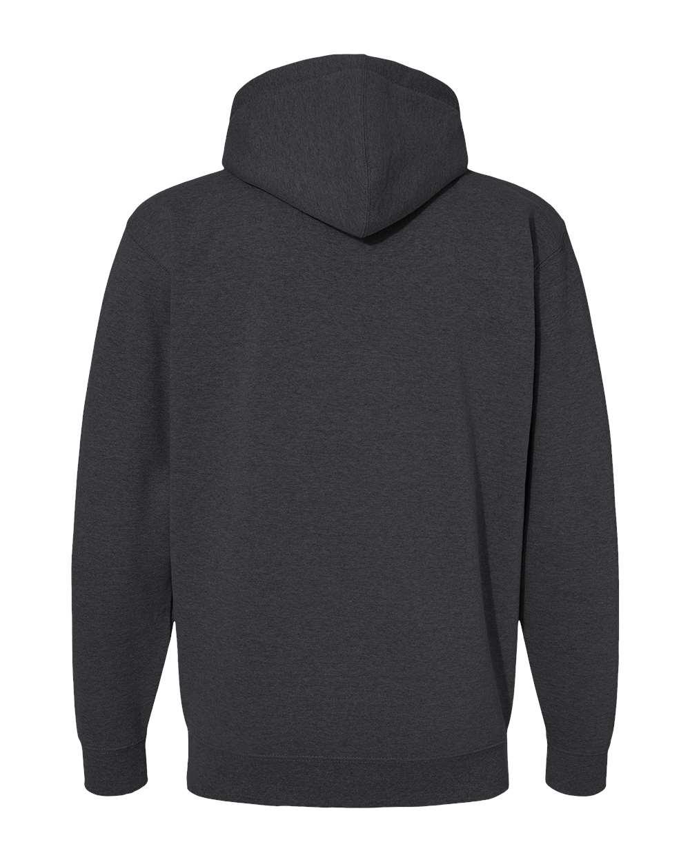 IND4000Z Independent Trading Co. Heavyweight Full-Zip Hooded Sweatshirt - Back Image