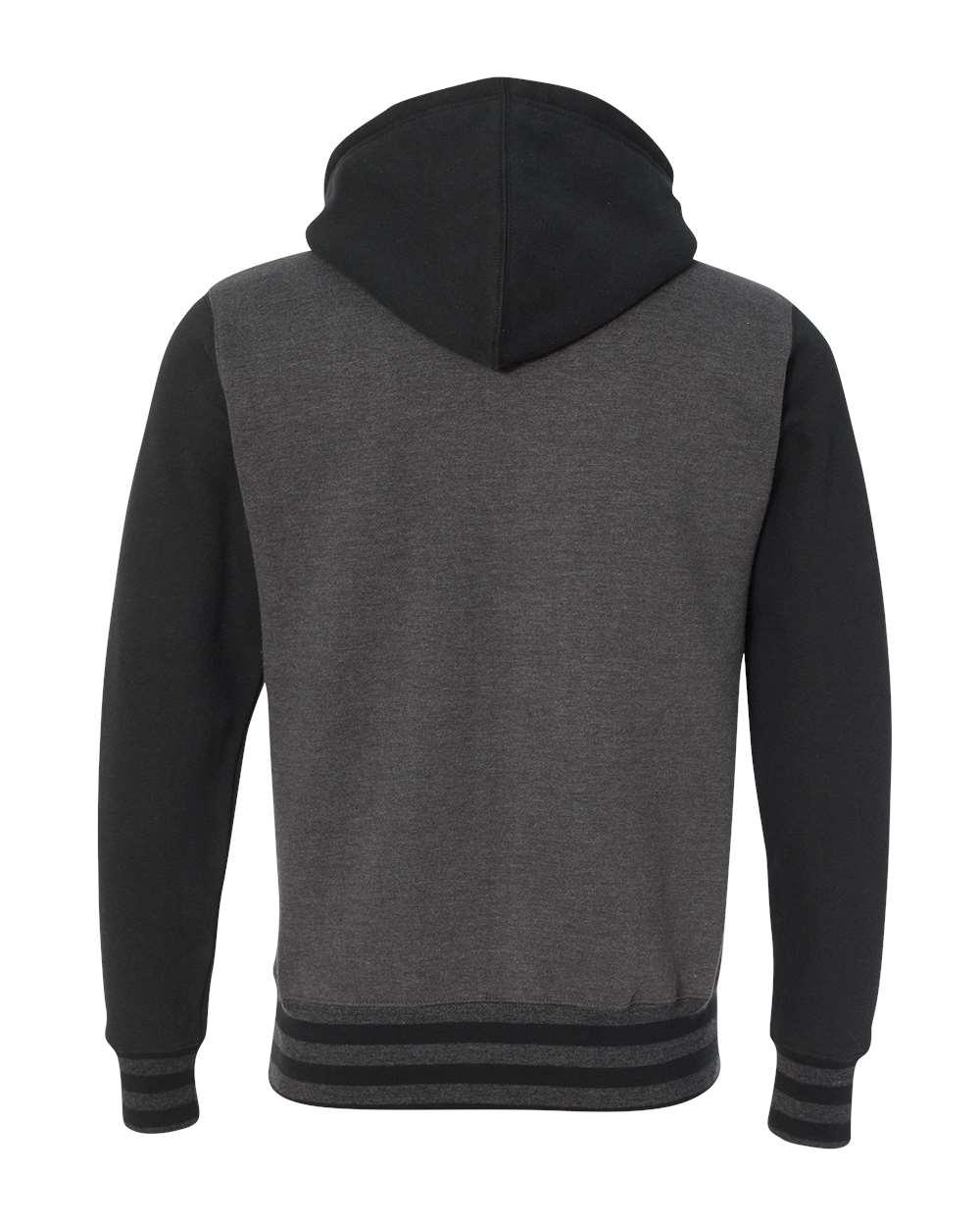 IND45UVZ Independent Trading Co. Unisex Heavyweight Varsity Full-Zip Hooded Sweatshirt IND45UVZ Independent Trading Co. Unisex Heavyweight Varsity Full-Zip Hooded Sweatshirt - Back Image