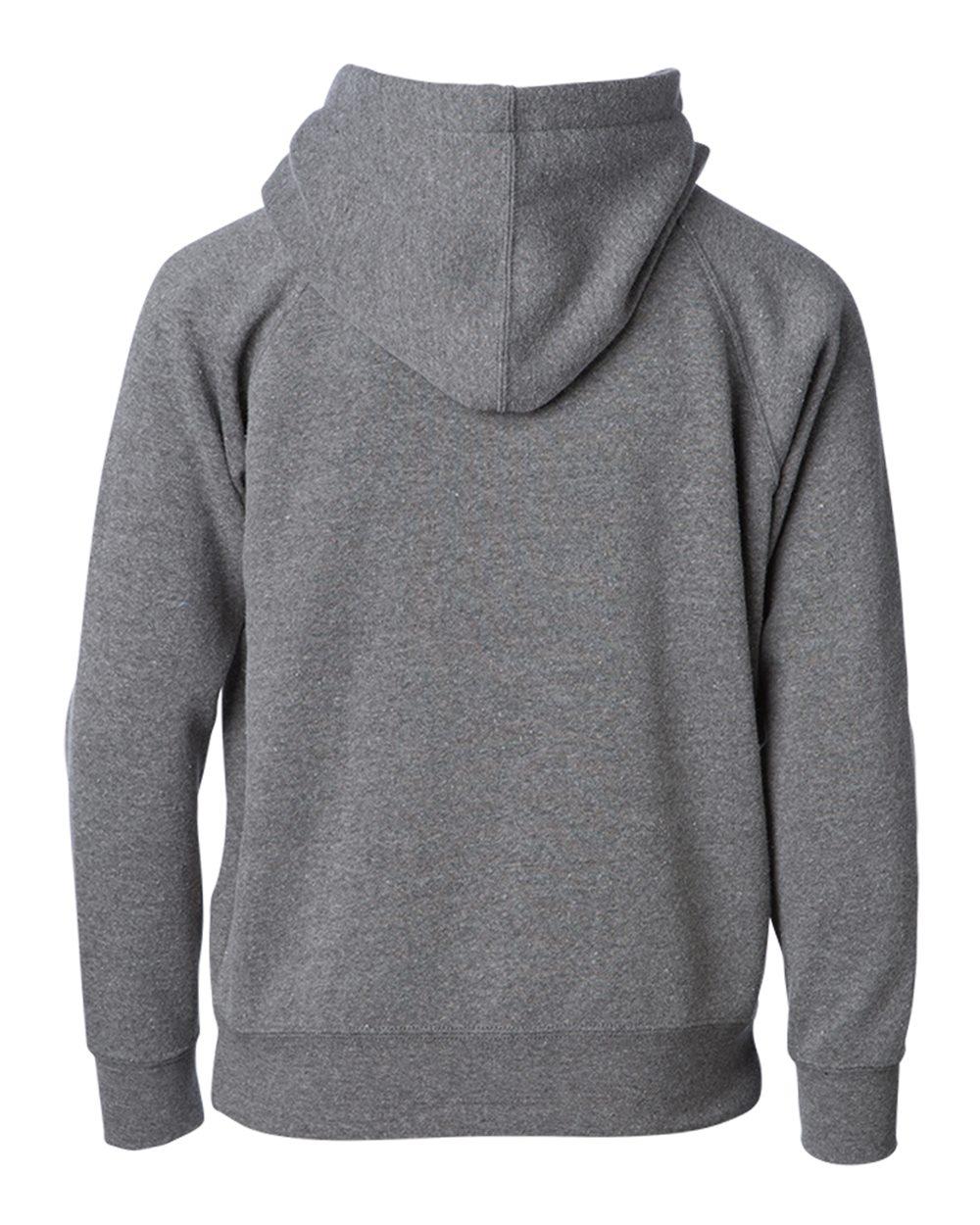 PRM15YSBZ Independent Trading Co. Youth Lightweight Special Blend Raglan Zip Hood - Back Image
