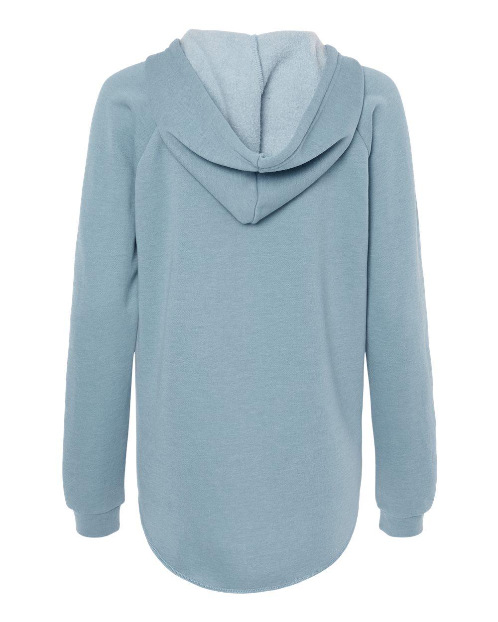 PRM2500 Independent Trading Co. Women’s Lightweight California Wave Wash Hooded Sweatshirt - Back Image