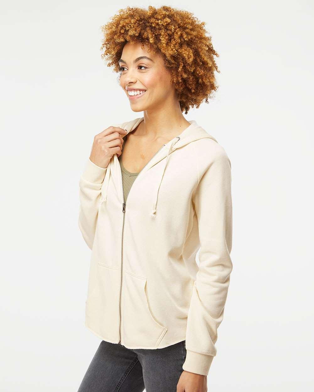 PRM2500Z Independent Trading Co. Womens California Wave Wash Full-Zip Hooded Sweatshirt PRM2500Z Independent Trading Co. Womens California Wave Wash Full-Zip Hooded Sweatshirt - Siide Image