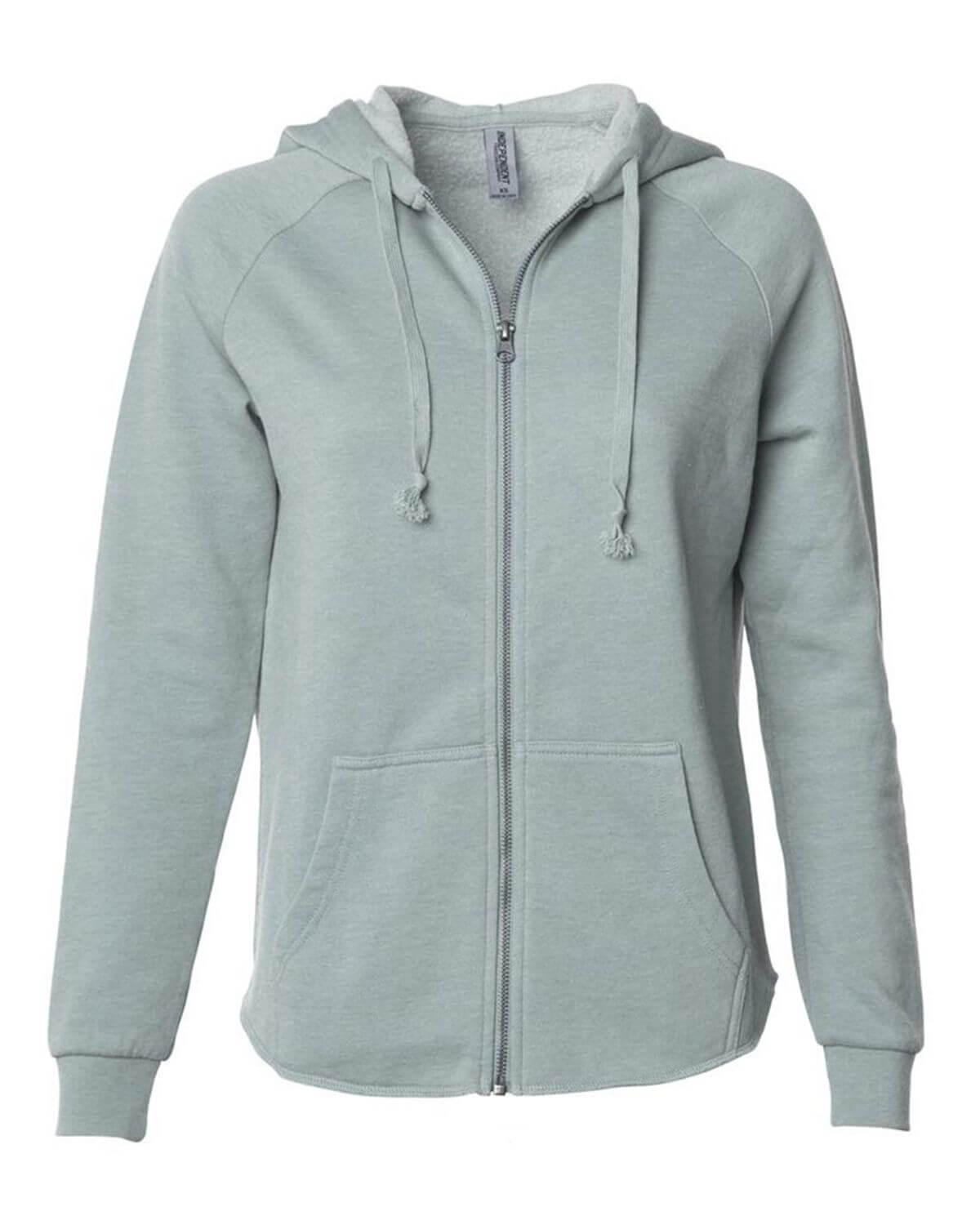 PRM2500Z Independent Trading Co. Womens California Wave Wash Full-Zip Hooded Sweatshirt