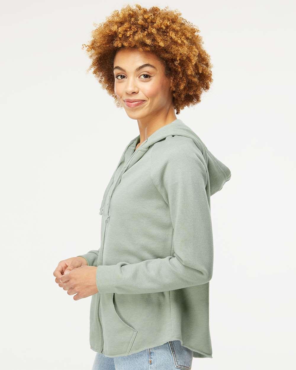PRM2500Z Independent Trading Co. Womens California Wave Wash Full-Zip Hooded Sweatshirt - Siide Image