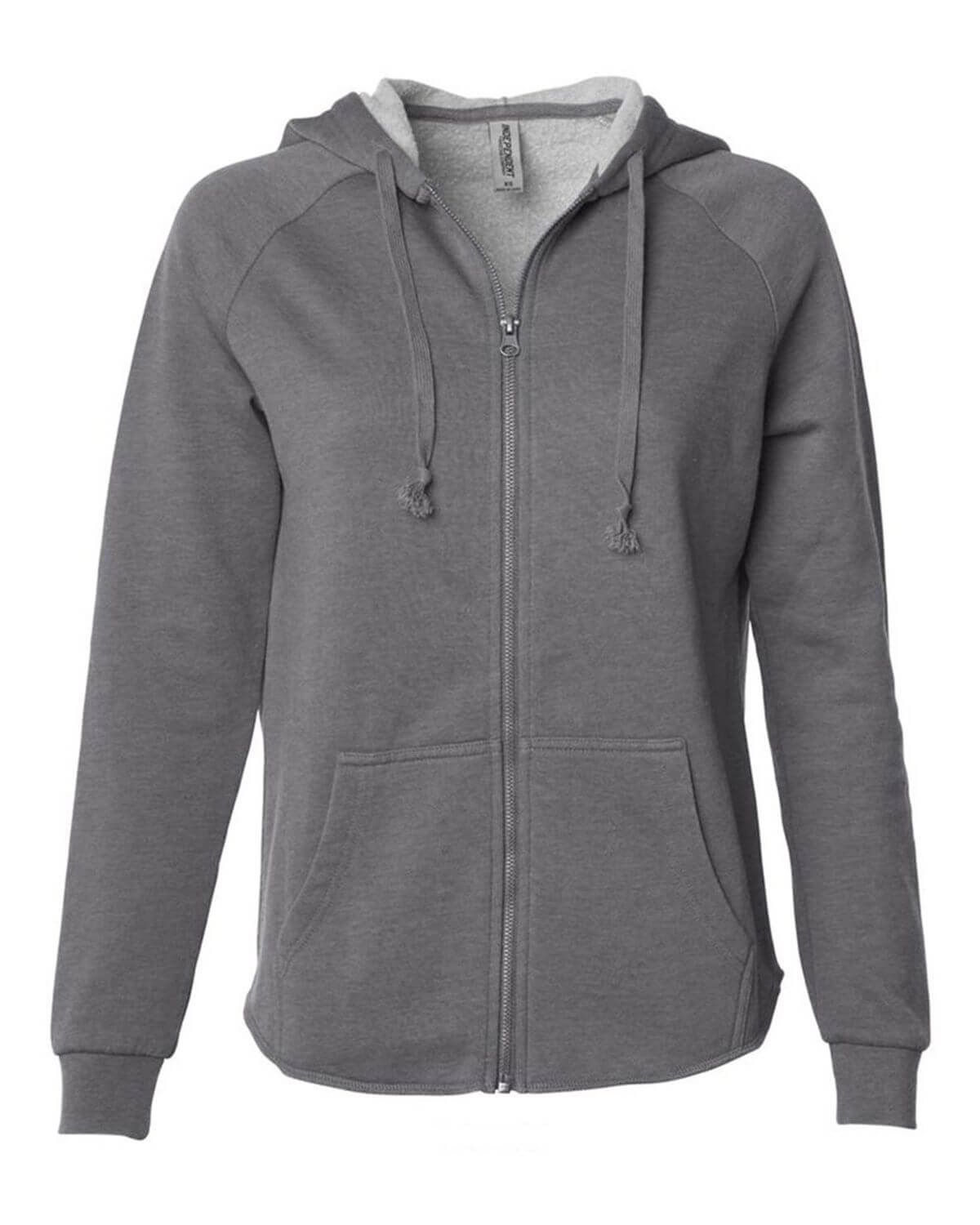 PRM2500Z Independent Trading Co. Womens California Wave Wash Full-Zip Hooded Sweatshirt