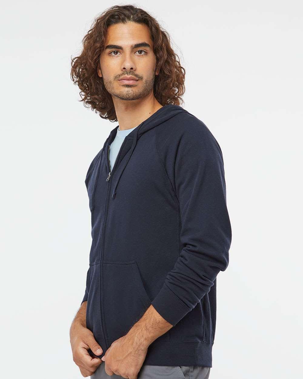 PRM33SBZ Independent Trading Co. Unisex Special Blend Raglan Full-Zip Hooded Sweatshirt - Siide Image