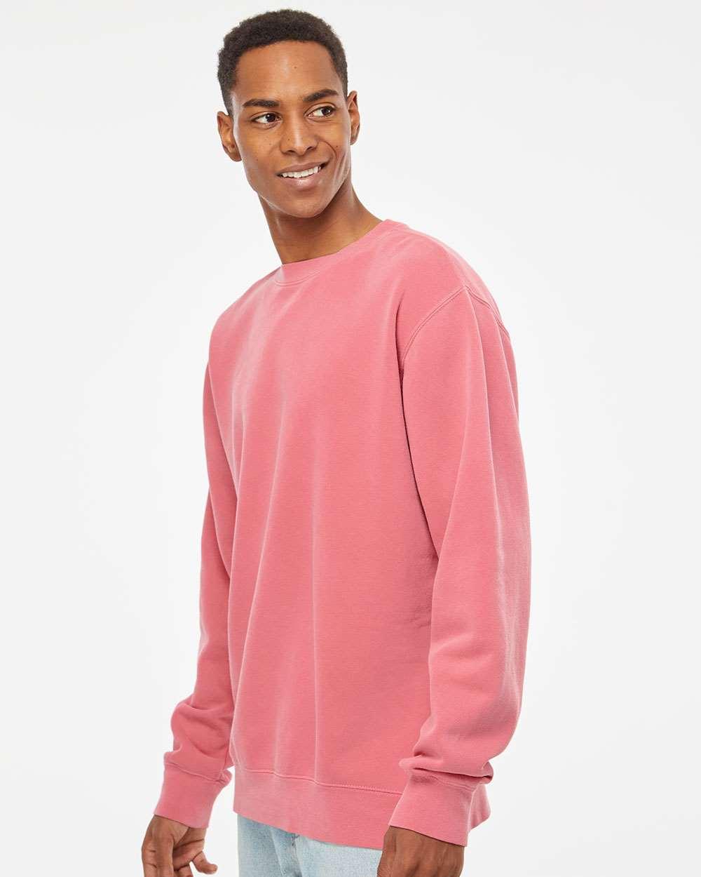 PRM3500 Independent Trading Co. Unisex Midweight Pigment-Dyed Crewneck Sweatshirt - Siide Image