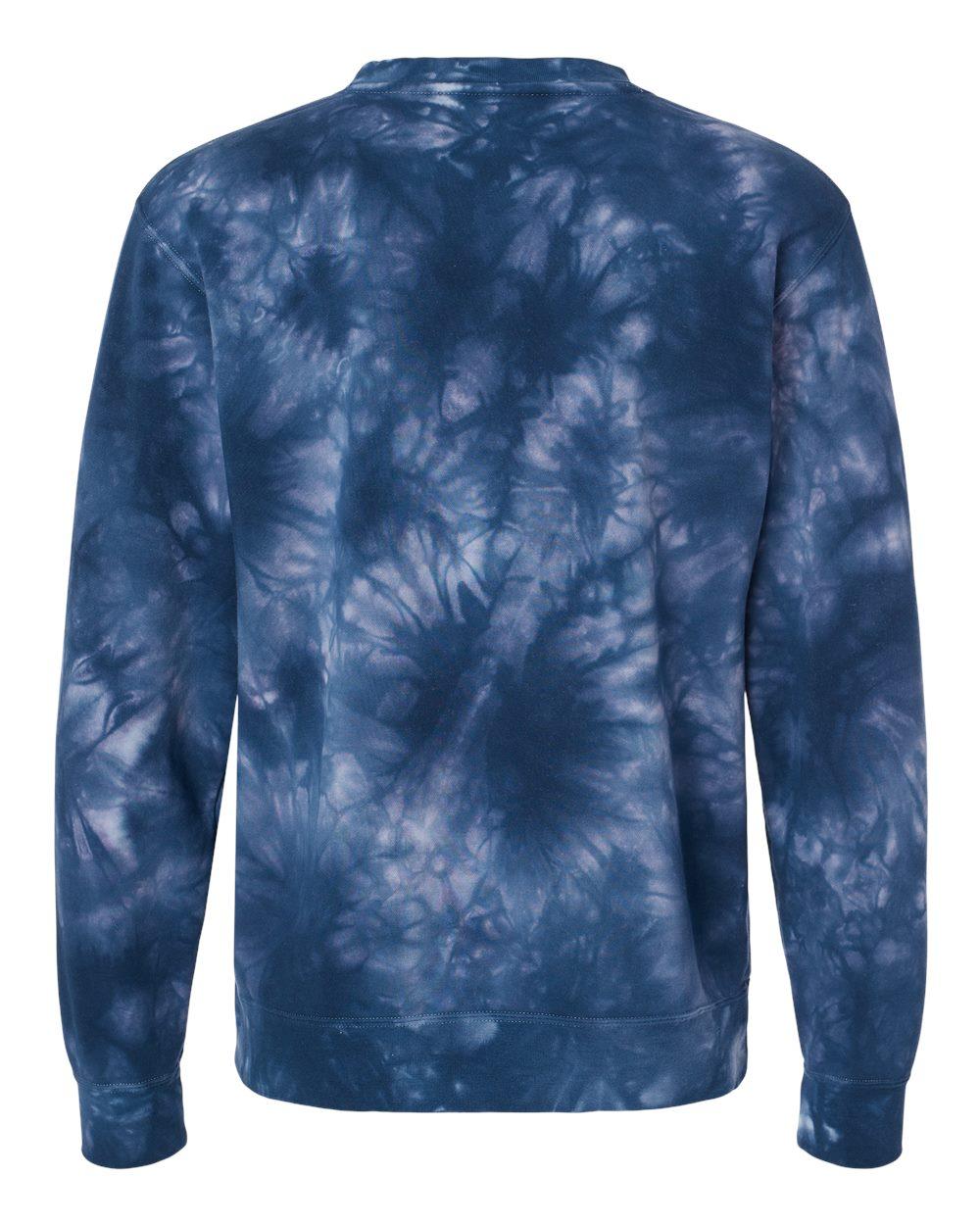 PRM3500TD Independent Trading Co. Unisex Midweight Tie-Dyed Sweatshirt - Back Image