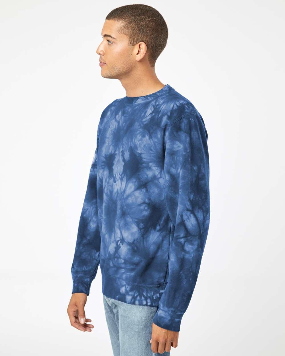 PRM3500TD Independent Trading Co. Unisex Midweight Tie-Dyed Sweatshirt - Siide Image