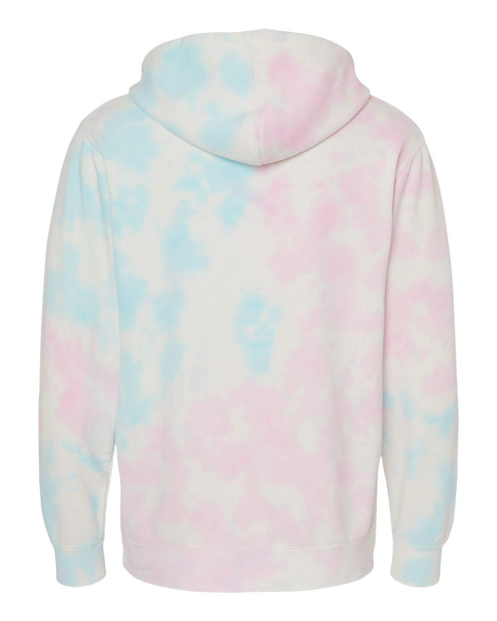 PRM4500TD Independent Trading Co. Unisex Midweight Tie-Dyed Hooded Sweatshirt - Back Image
