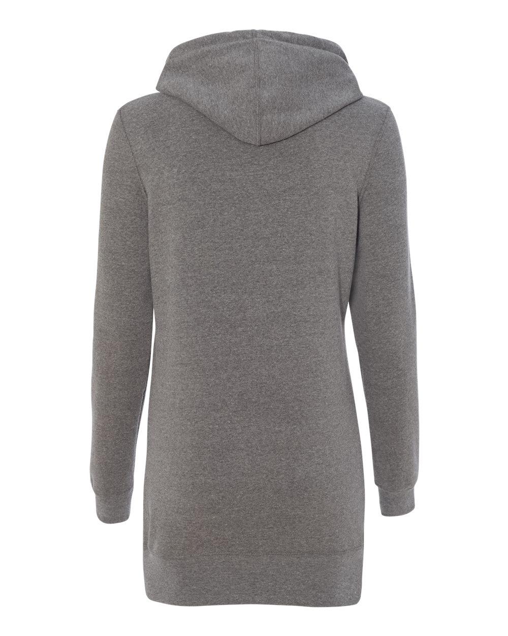 PRM65DRS Independent Trading Co. Women’s Special Blend Hooded Sweatshirt Dress - Back Image