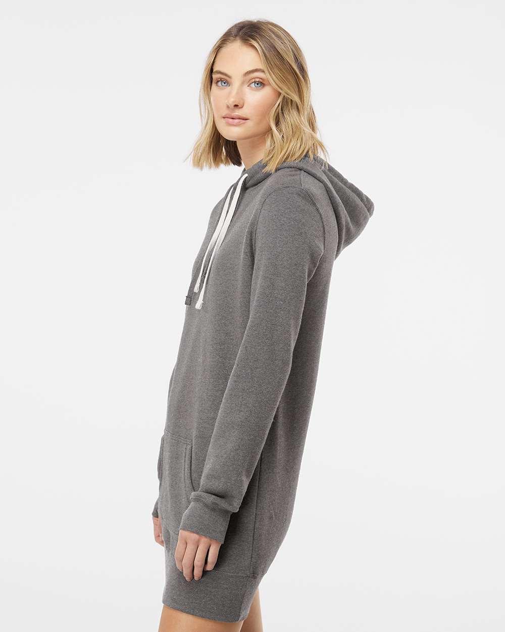 PRM65DRS Independent Trading Co. Women’s Special Blend Hooded Sweatshirt Dress - Siide Image
