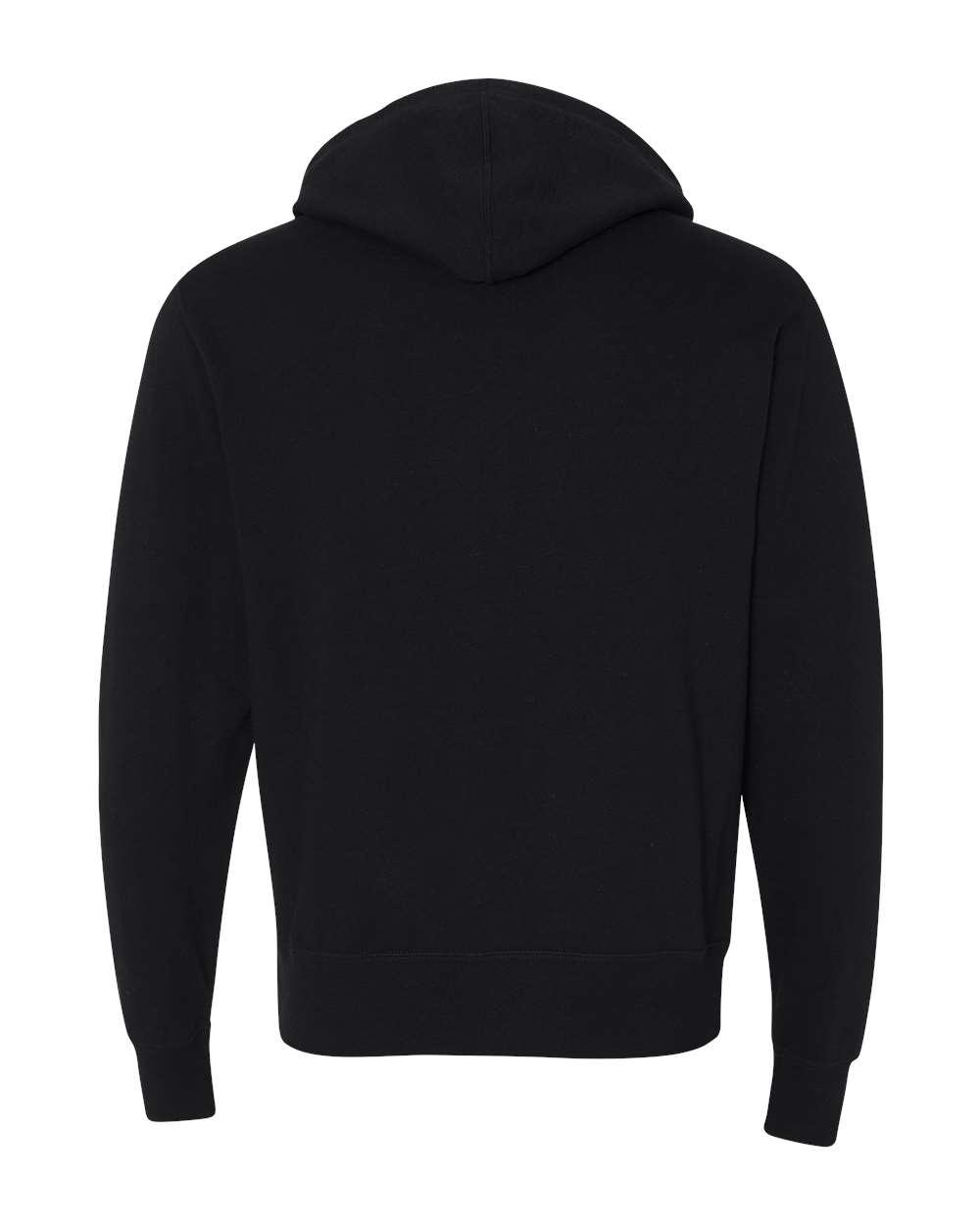 PRM90HTZ Independent Trading Co. Unisex Heathered French Terry Full-Zip Hooded Sweatshirt - Back Image