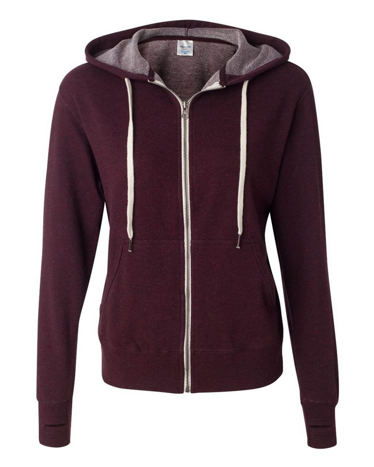 PRM90HTZ Independent Trading Co. Unisex Heathered French Terry Full-Zip Hooded Sweatshirt PRM90HTZ Independent Trading Co. Unisex Heathered French Terry Full-Zip Hooded Sweatshirt